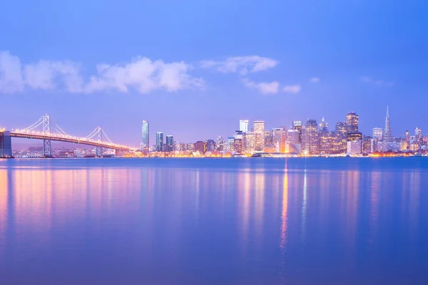 City Skyline Över Bukten Gryningen San Francisco Kalifornien Usa — Stockfoto