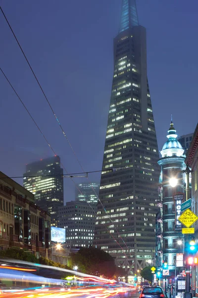 San Francisco Kalifornien Vereinigte Staaten Columbus Avenue Mit Sentinel Building — Stockfoto