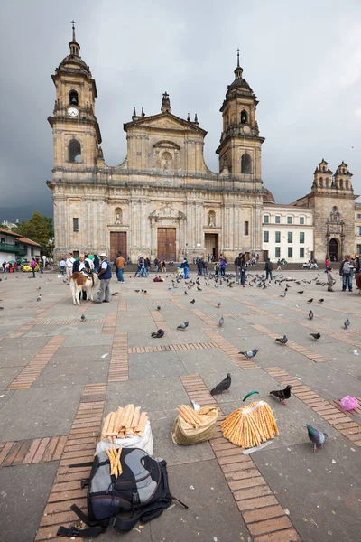 Bogotá Candelaria Colombia Plaza Bolívar Catedral Plaza Principal Del Centro — Foto de Stock