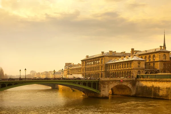 Pont Notre Dame Sulla Senna Ile Cite Parigi Francia — Foto Stock