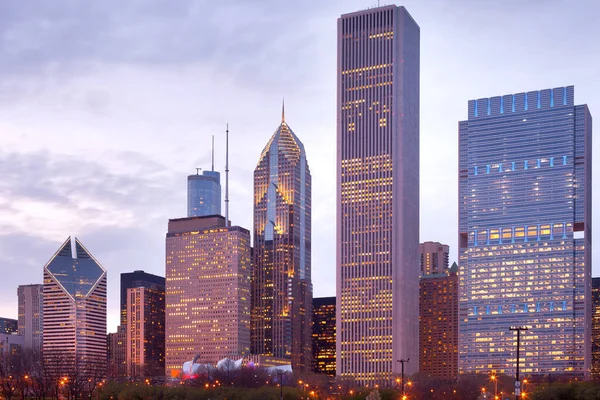Центр Міста Небесна Лінія Чикаго Штат Іллінойс Сша — стокове фото