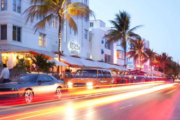 South Beach Miami Florida Estados Unidos Hoteles Bares Restaurantes Ocean — Foto de Stock