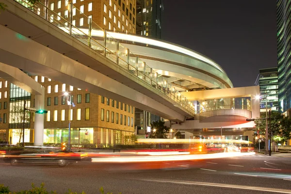 Caminho Elevado Monotrilho Yurikamome Área Shiodome Shimbashi Tóquio Região Kanto — Fotografia de Stock