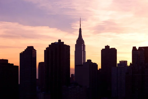 Skyline Buildings Midtown Manhattan Nowy Jork Stany Zjednoczone Ameryki — Zdjęcie stockowe