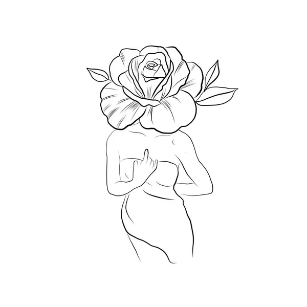 Naked woman in towel with flower head