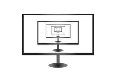 Beyaz bir arka plan televizyonda. TV dizi.