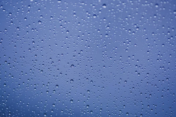 Niebieska Woda Krople Szkło — Zdjęcie stockowe