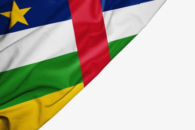 Sizin için copyspace ile kumaş Orta Afrika Cumhuriyeti bayrağı 