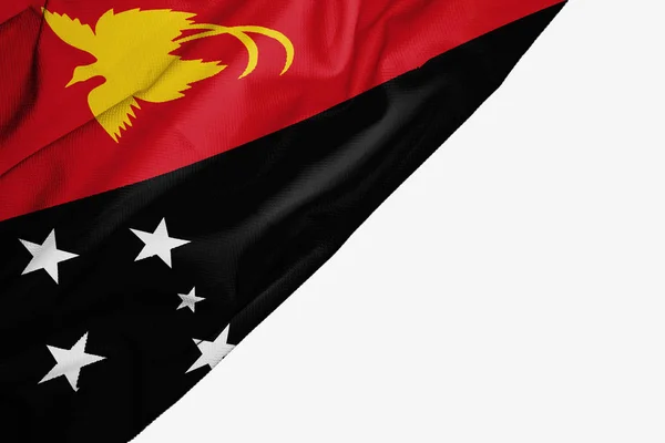 Papoea-Nieuw-Guinea vlag van stof met copyspace voor uw tekst op — Stockfoto