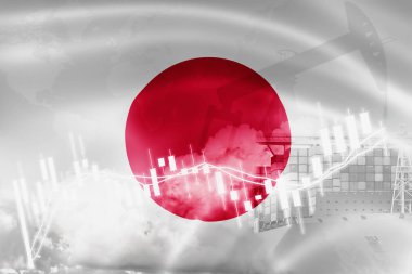 Japonya bayrağı, borsa, döviz ekonomisi ve Ticaret, petrol produc