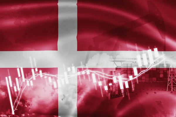 Прапор Данії, фондовий ринок, валютна економіка та торгівля, Нафта — стокове фото