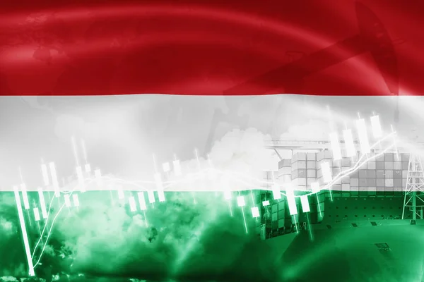 Macaristan bayrağı, borsa, döviz ekonomisi ve Ticaret, petrol prod