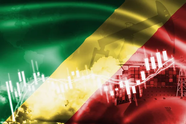 Republic of the Congo flag, stock market, exchange economy and T