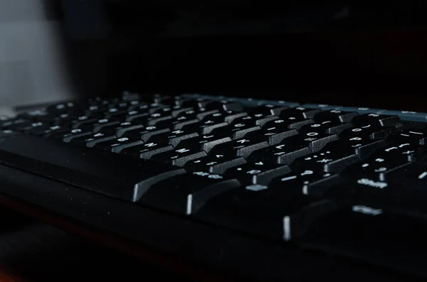 Black keyboard close up — Stock Photo, Image