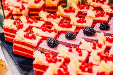 Frenk üzümü ve böğürtlenli kek