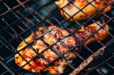 brazier üzerinde tavuk göğsü