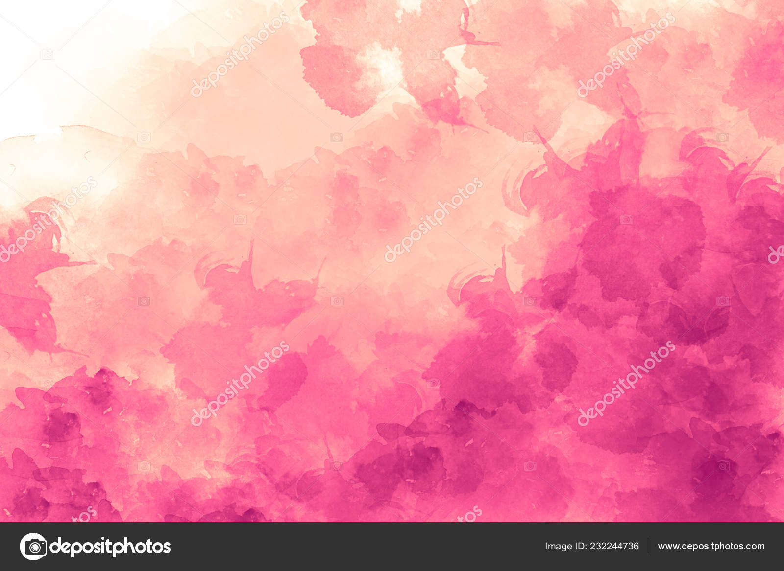 Pink Abstract Watercolor Background Stock Illustration by