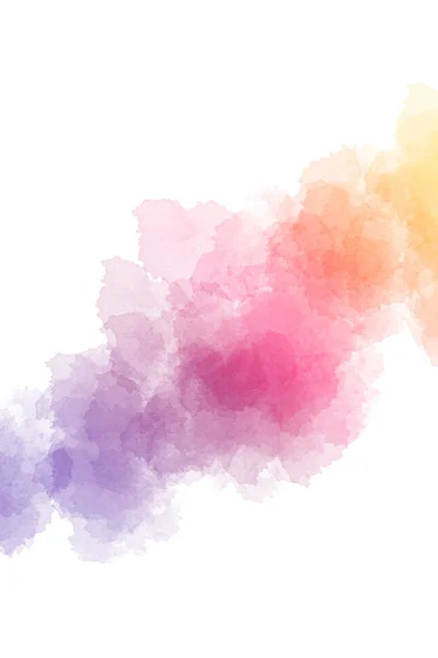 Salpicadura de acuarela rosa púrpura. gradiente texturizado abstracto sobre fondo blanco . — Foto de Stock