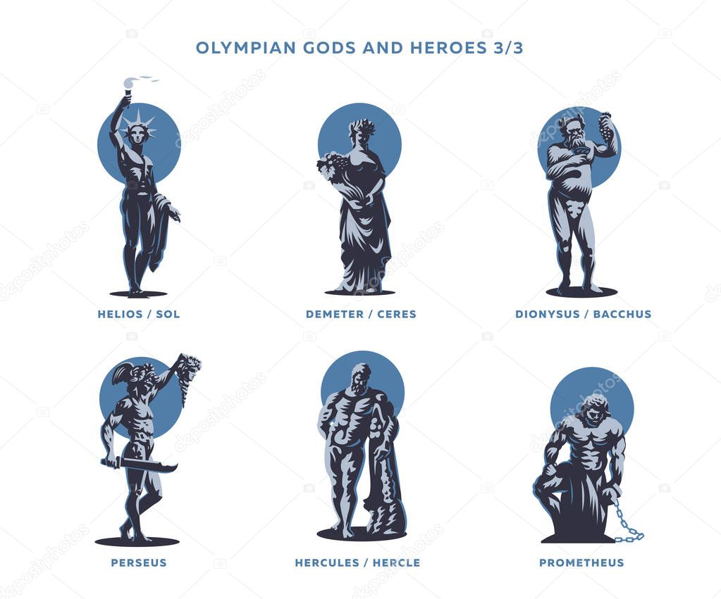 Olimpian gods and heroes.