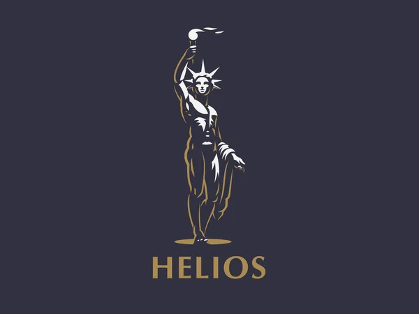 Helios dewa matahari . - Stok Vektor