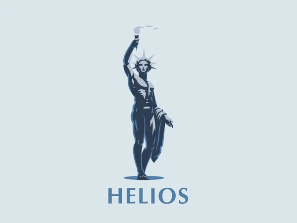 Helios o deus do sol . — Vetor de Stock