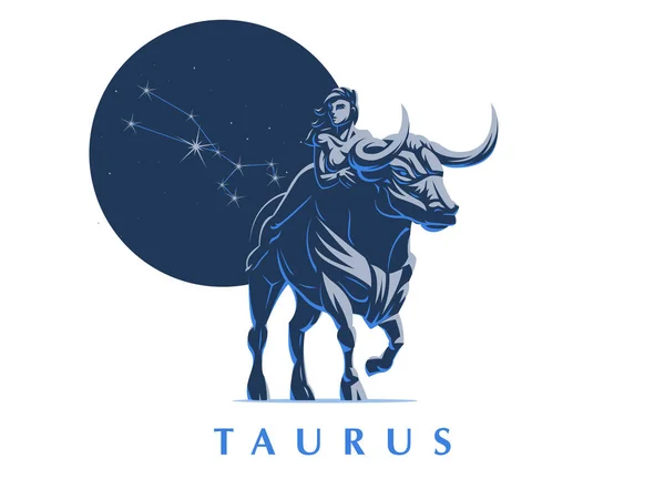 Teken van de dierenriem Taurus. Bull. Vectorillustratie. — Stockvector