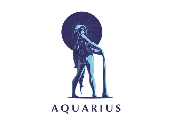 Sinal do zodíaco Aquarius . —  Vetores de Stock