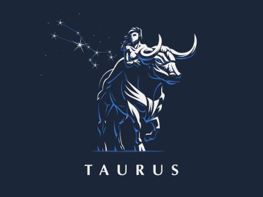 Sign of the zodiac Taurus. Bull.  Vector illustration. clipart