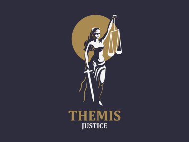 The goddess of justice Themis. clipart