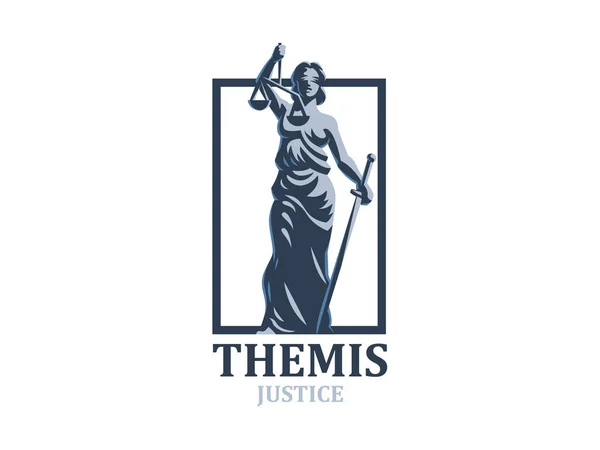 Themis adalet tanrıçası. — Stok Vektör
