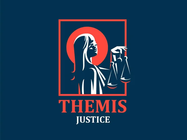 La dea della giustizia Themis . — Vettoriale Stock