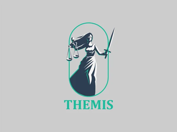 The goddess of justice Themis. — Stock Vector