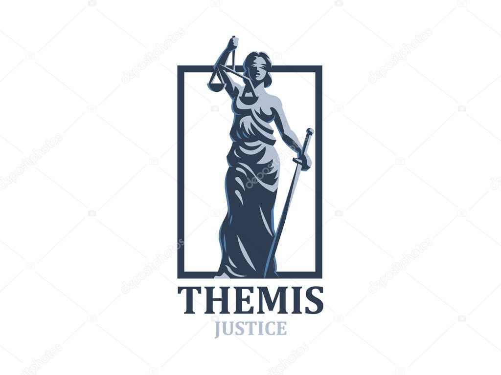 The goddess of justice Themis.