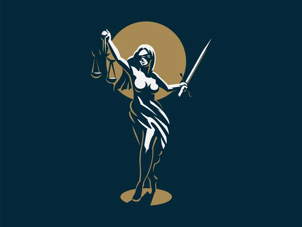 La diosa de la justicia Themis . — Vector de stock