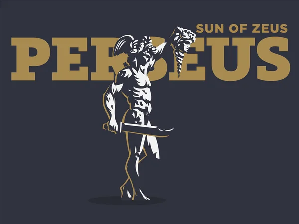 Perseus mit Kopf der Medusa. — Stockvektor