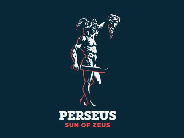 Perseus met het hoofd van Medusa. — Stockvector