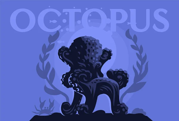 Octopus in de vorm van een stoel. — Stockvector