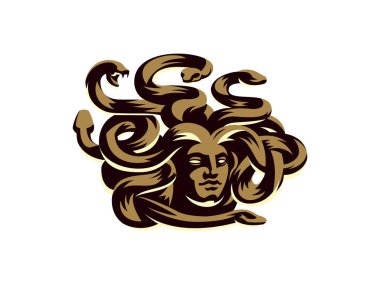 Gorgon Medusa. Vektör çizim.