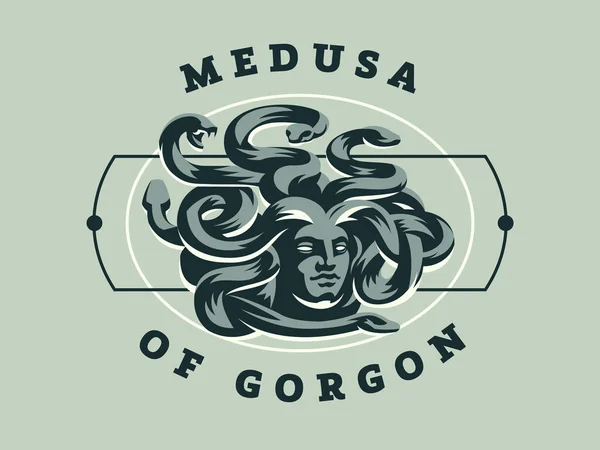 Medusa de la Gorgona. Ilustración vectorial . — Archivo Imágenes Vectoriales