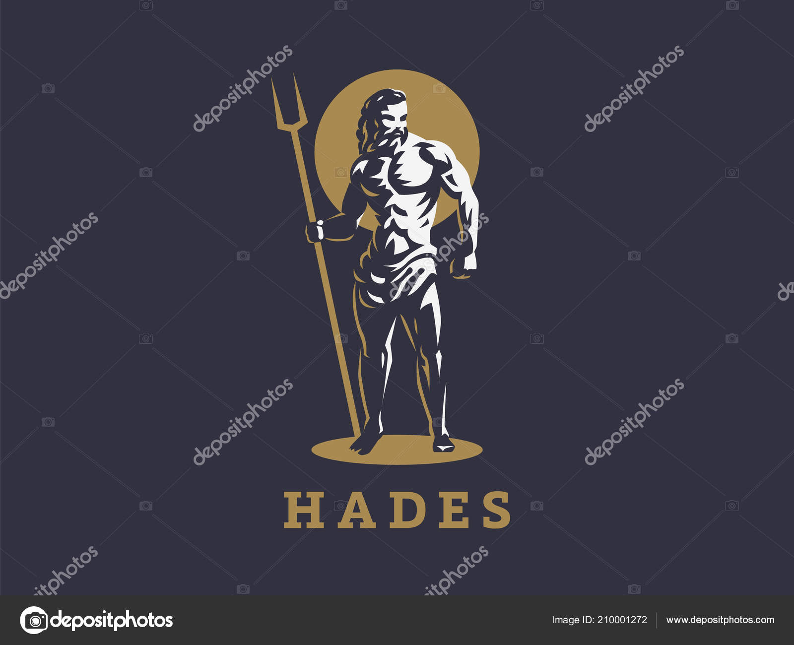 God Hades or Pluto. Vector emblem. Stock Vector by ©Masterlevsha 210001272, image size:1600x1300