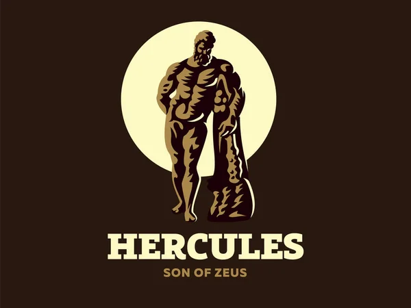 A estátua de Hércules. Ilustração vetorial . — Vetor de Stock