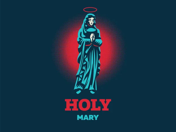 Святая Мария. Векторная иллюстрация . — стоковый вектор