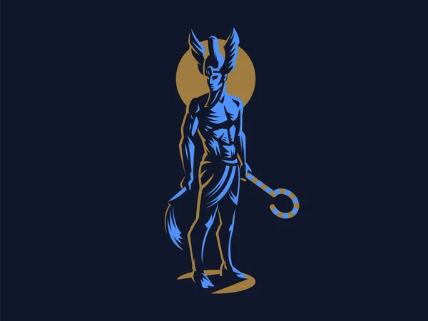 De Egyptische god Osiris. Vector embleem. — Stockvector