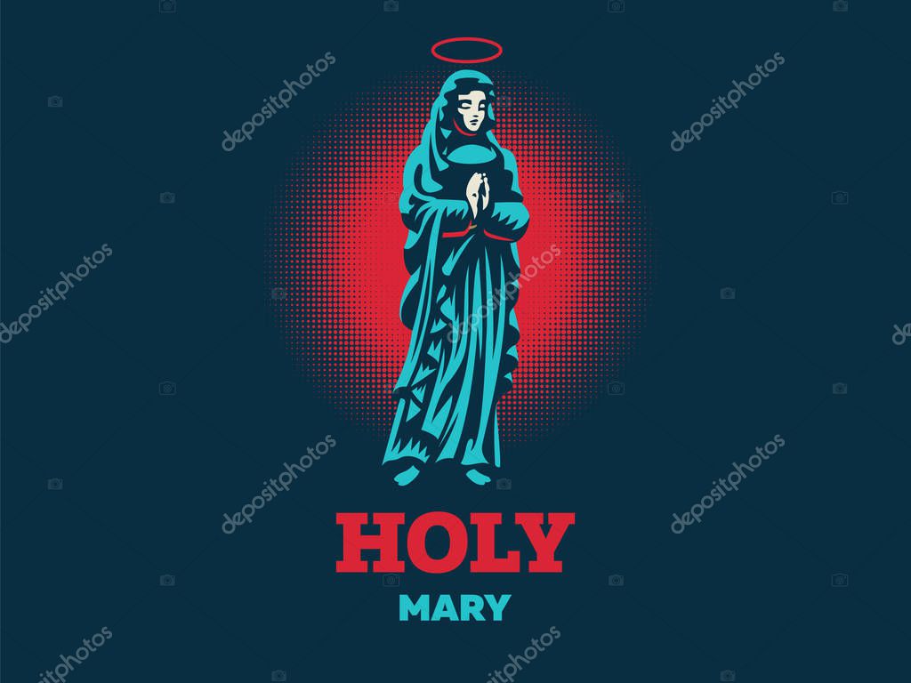 Holy Mary. Logo. Vector illustration.