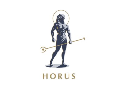 Mısır tanrısı Horus. Vektör çizim.