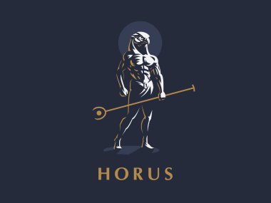 The Egyptian god Horus. Vector illustration. clipart