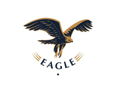 Uçan kartal. Vektör amblemi.