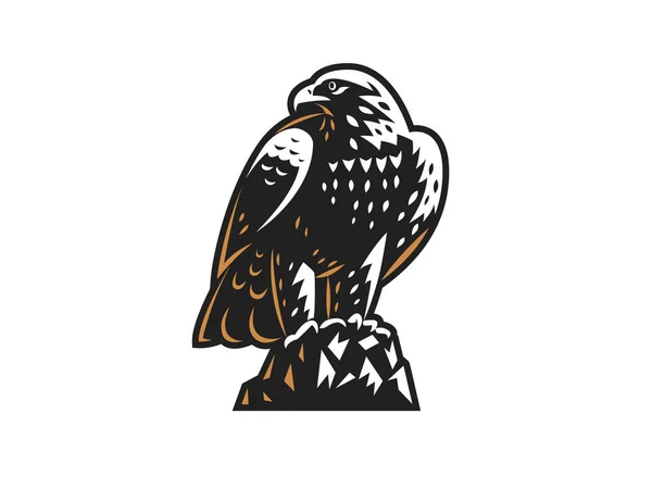 El águila voladora. emblema del vector. — Vector de stock