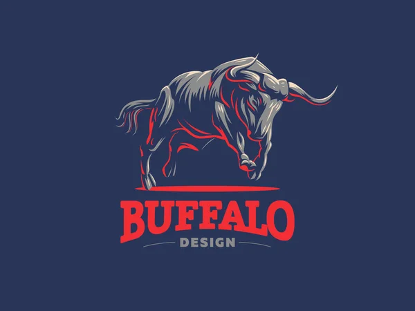 Bull. Vector logo. — Stockvector