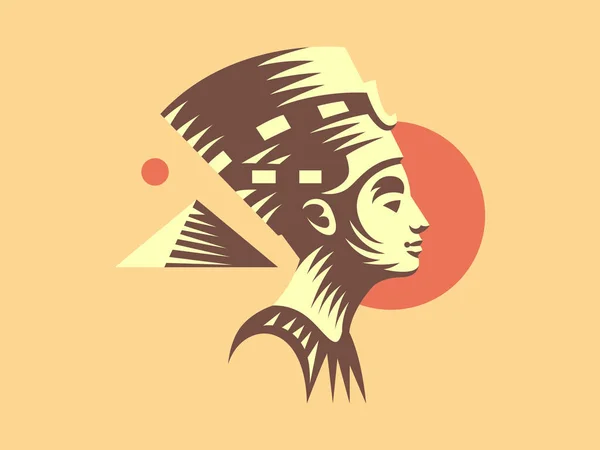 클레 오 파트 또는 Nefertiti의 동상 — 스톡 벡터